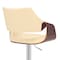 Armen Living Aspen Adjustable Swivel Cream Faux Leather and Walnut Wood Bar Stool with Chrome Base LCASBAWACR - alternate 9